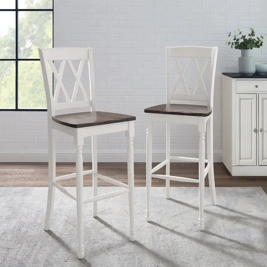 Crosley Shelby 2Pc Bar Stool Set - 18 W x21.75 D x 46.5 H