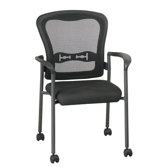 Visitors Chair with Breathable Back with Built-in Lumbar Support