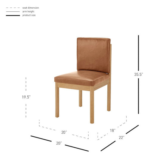 Melvin Faux Leather Dining Side Chair (Set of 2)