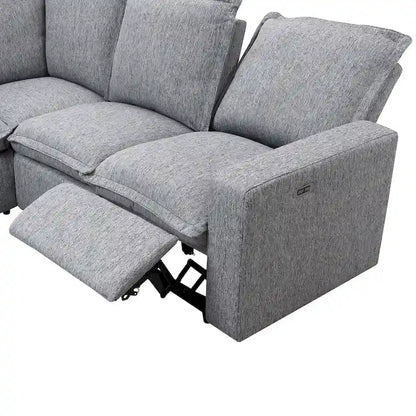 Power Recliner Chair Home Theater Seating Soft Chair with USB Port for Living Room, Bedroom, Theater room, Beige