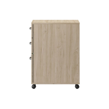 3-Drawer Mobile File Cabinet with Lock – Multiple Finishes, 1-Person