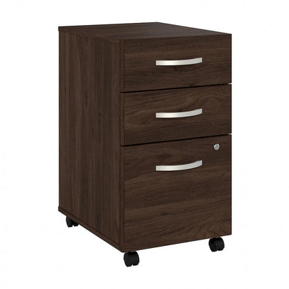 3-Drawer Mobile File Cabinet with Lock – Multiple Finishes, 1-Person