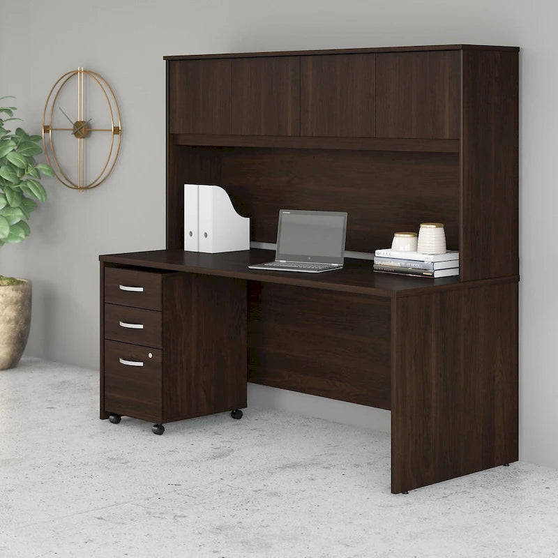 3-Drawer Mobile File Cabinet with Lock – Multiple Finishes, 1-Person
