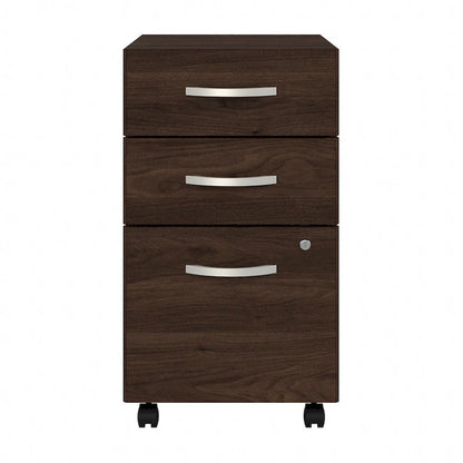 3-Drawer Mobile File Cabinet with Lock – Multiple Finishes, 1-Person