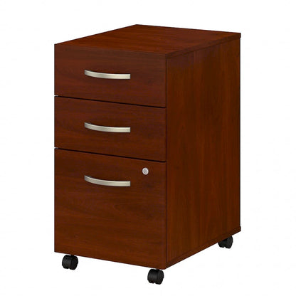 3-Drawer Mobile File Cabinet with Lock – Multiple Finishes, 1-Person