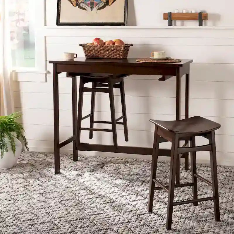 SAFAVIEH Neoma 3 Piece Pub Set - White Oak - 42.1 x 17.7 x 36.2 - 42Wx18Dx36H