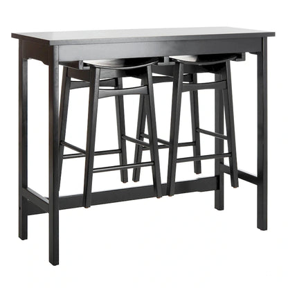 SAFAVIEH Neoma 3 Piece Pub Set - White Oak - 42.1 x 17.7 x 36.2 - 42Wx18Dx36H