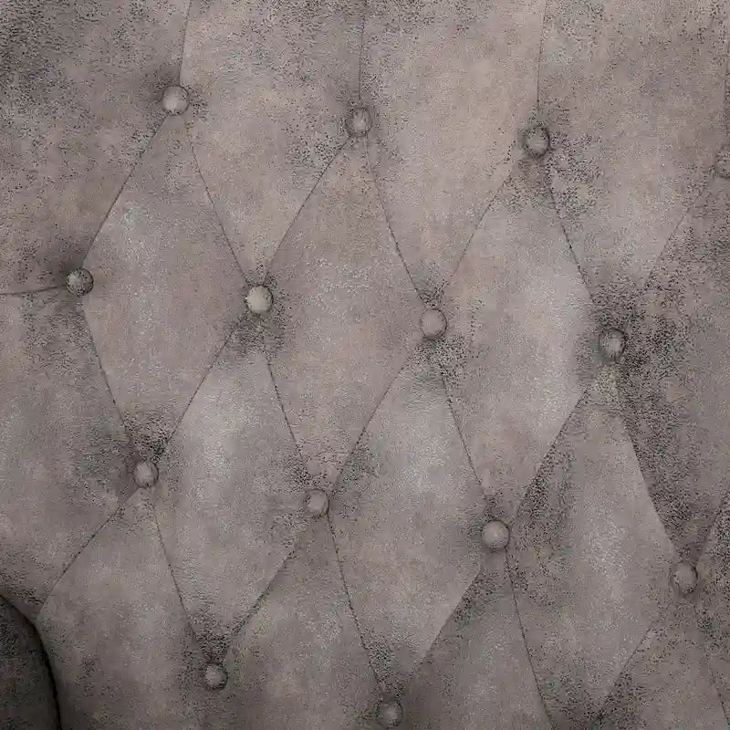 Purple Push Back Recliner with Copper Accents and Rolled Arms