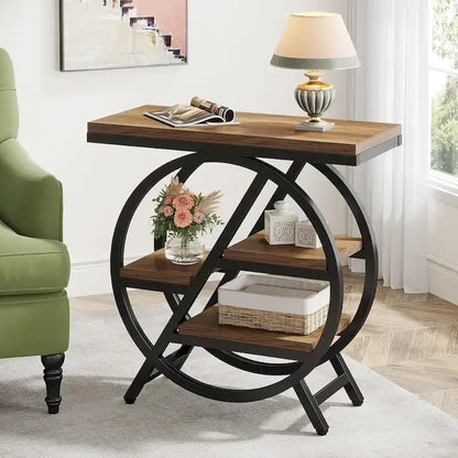 3-Tier End Table Narrow Side Table for Living Room