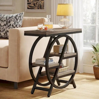 3-Tier End Table Narrow Side Table for Living Room