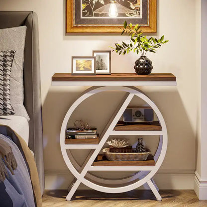 3-Tier End Table Narrow Side Table for Living Room
