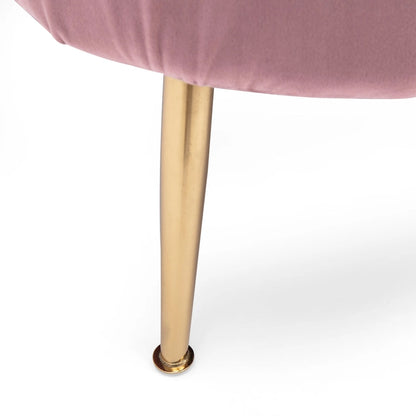 Beige / Turquoise / Blush / Natural / Honey / Teal Channel Stitched Velvet Sofa, 3-Seater, Gold Metal Legs