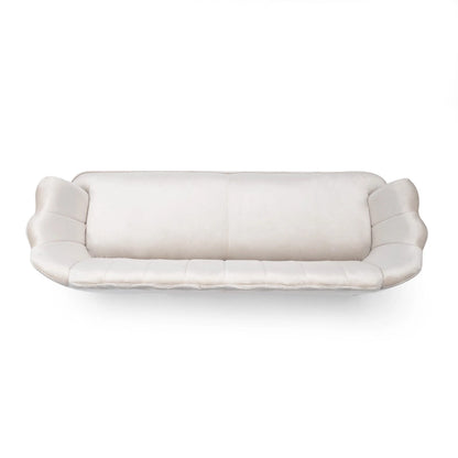 Beige / Turquoise / Blush / Natural / Honey / Teal Channel Stitched Velvet Sofa, 3-Seater, Gold Metal Legs