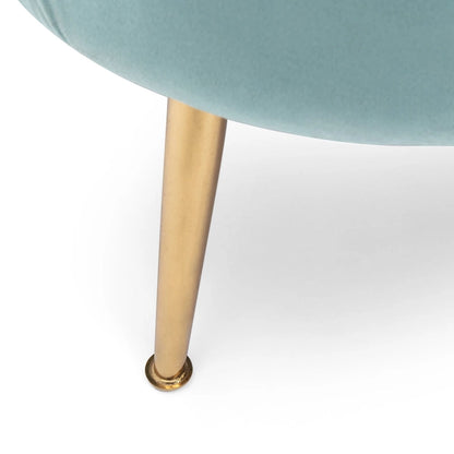 Beige / Turquoise / Blush / Natural / Honey / Teal Channel Stitched Velvet Sofa, 3-Seater, Gold Metal Legs
