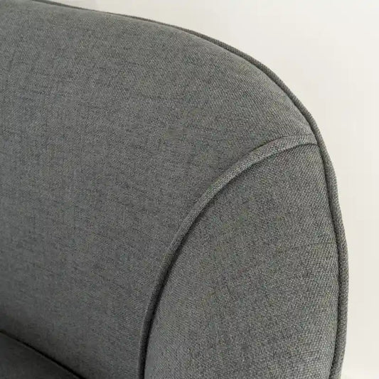 Light Grey / Dark Grey Polyester Fabric 2-Seat Loveseat