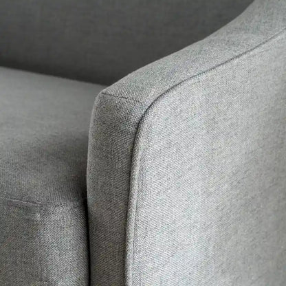 Light Grey / Dark Grey Polyester Fabric 2-Seat Loveseat
