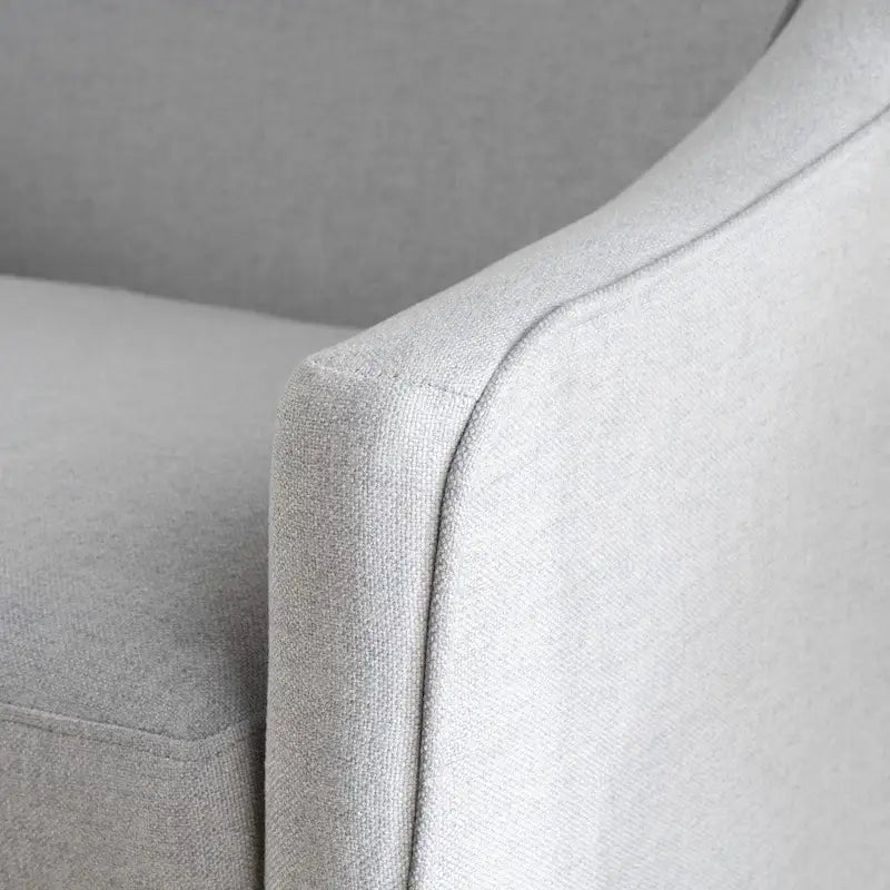 Light Grey / Dark Grey Polyester Fabric 2-Seat Loveseat