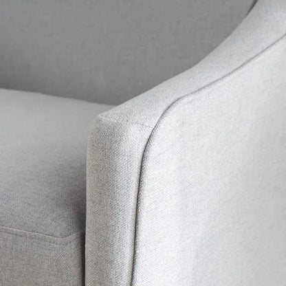 Light Grey / Dark Grey Polyester Fabric 2-Seat Loveseat