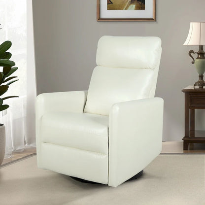 Leather Manual Swivel Recliner, 9 Colors, 1-Seat