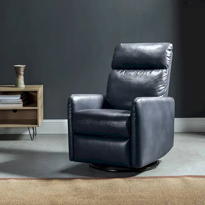 Leather Manual Swivel Recliner, 9 Colors, 1-Seat