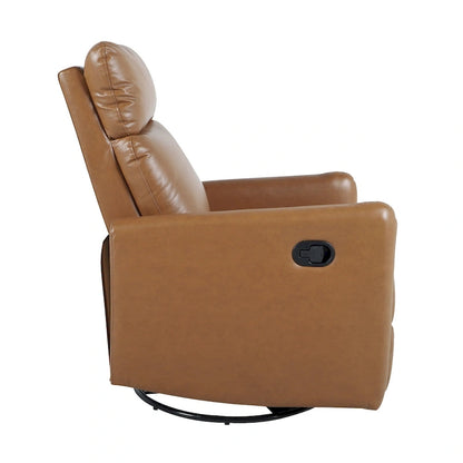 Leather Manual Swivel Recliner, 9 Colors, 1-Seat