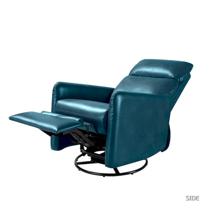 Leather Manual Swivel Recliner, 9 Colors, 1-Seat
