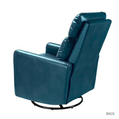 Leather Manual Swivel Recliner, 9 Colors, 1-Seat