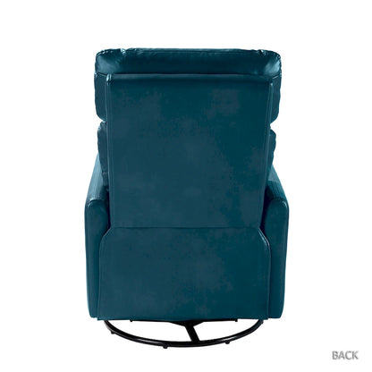 Leather Manual Swivel Recliner, 9 Colors, 1-Seat