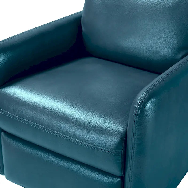 Leather Manual Swivel Recliner, 9 Colors, 1-Seat