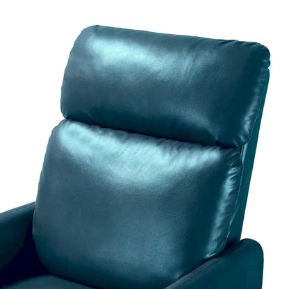 Leather Manual Swivel Recliner, 9 Colors, 1-Seat