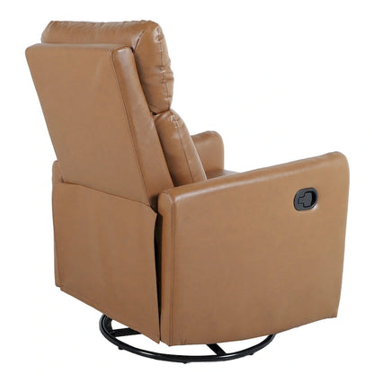 Leather Manual Swivel Recliner, 9 Colors, 1-Seat