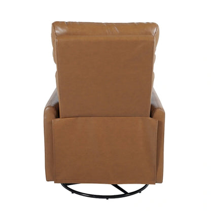 Leather Manual Swivel Recliner, 9 Colors, 1-Seat