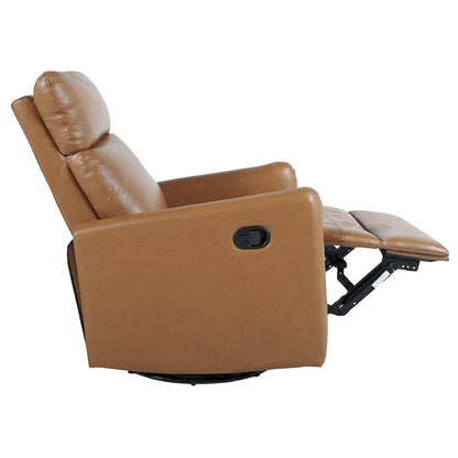 Leather Manual Swivel Recliner, 9 Colors, 1-Seat