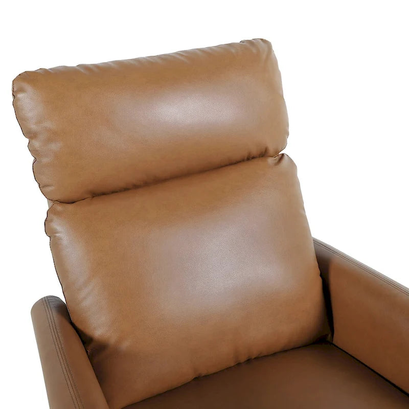 Leather Manual Swivel Recliner, 9 Colors, 1-Seat