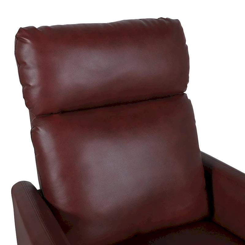 Leather Manual Swivel Recliner, 9 Colors, 1-Seat