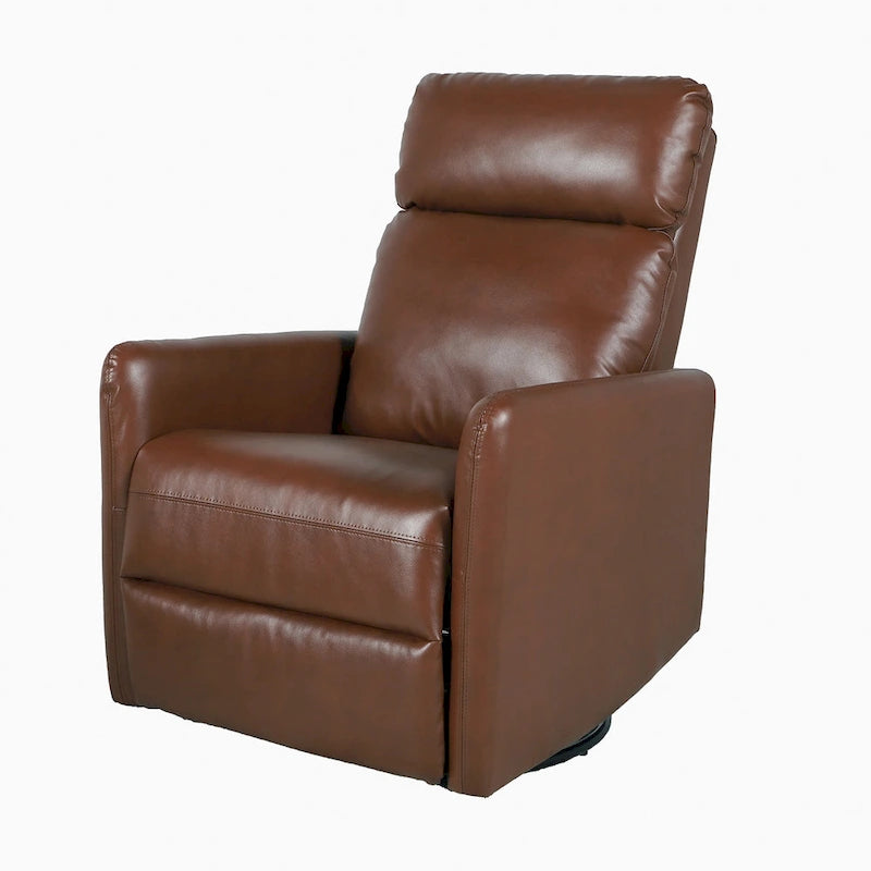 Leather Manual Swivel Recliner, 9 Colors, 1-Seat