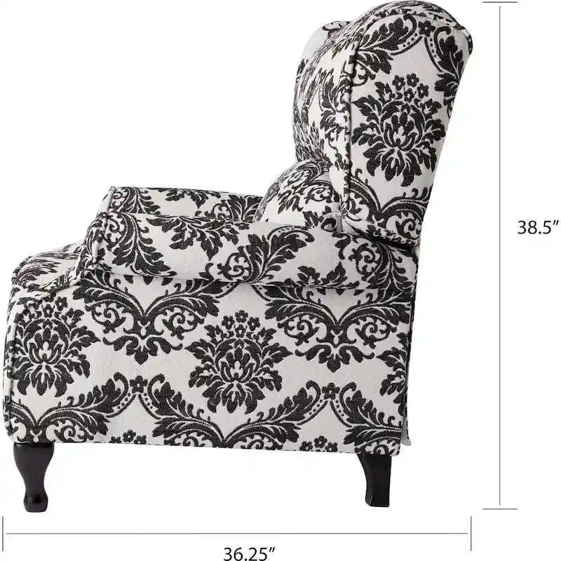 Simple Living Upholstered Wing Recliner