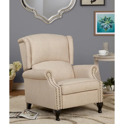 Simple Living Upholstered Wing Recliner