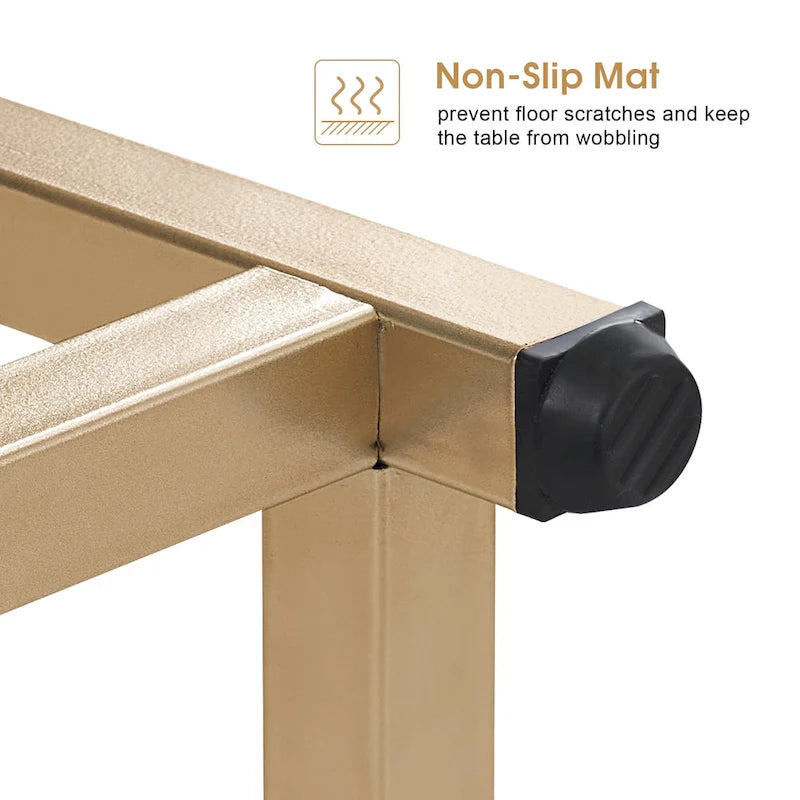 White / Brown 3-Tier Open Shelf Narrow Console Table – 1 Person Assembly
