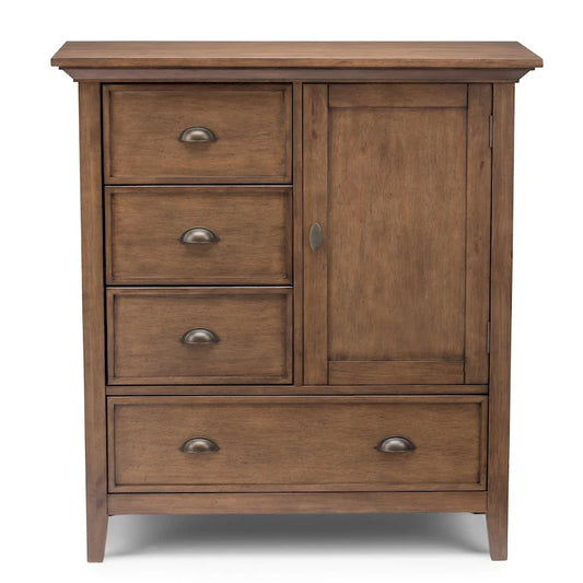WYNDENHALL Mansfield SOLID WOOD 39 inch Wide Transitional Medium Storage Cabinet - 39w x 17d x 42 h