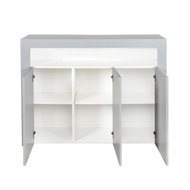 Sideboard Storage Cabinet High Gloss with LED Light