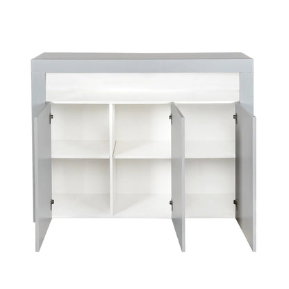 Sideboard Storage Cabinet High Gloss with LED Light