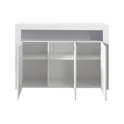 Sideboard Storage Cabinet High Gloss with LED Light