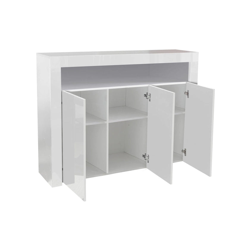 Sideboard Storage Cabinet High Gloss with LED Light