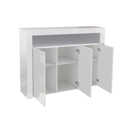 Sideboard Storage Cabinet High Gloss with LED Light