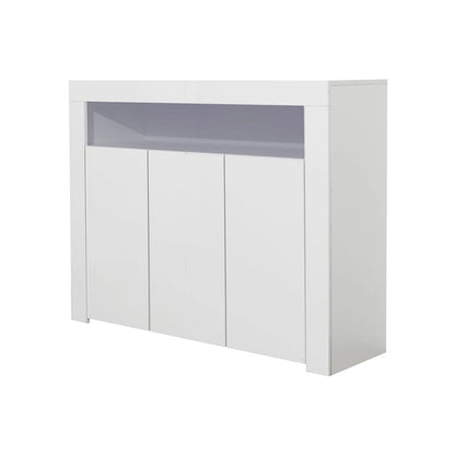 Sideboard Storage Cabinet High Gloss with LED Light