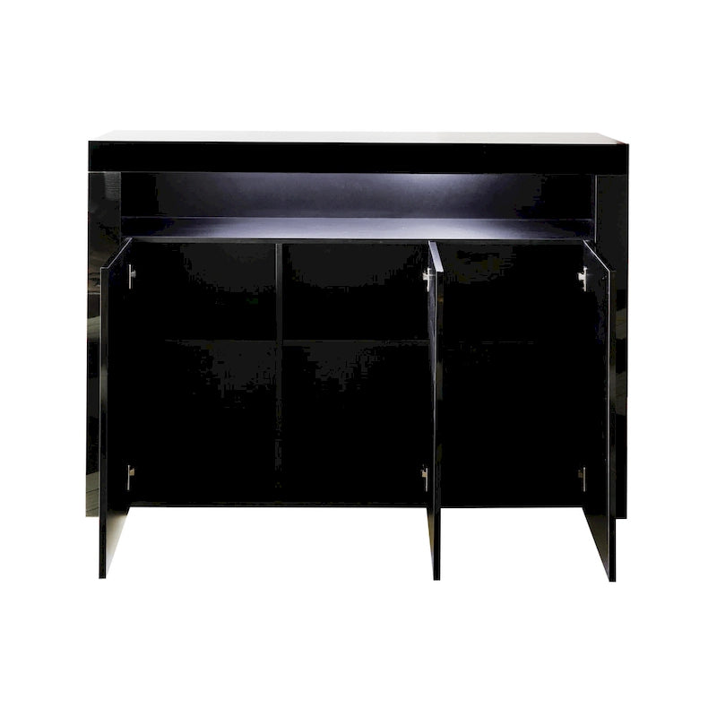 Sideboard Storage Cabinet High Gloss with LED Light