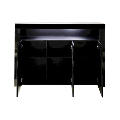 Sideboard Storage Cabinet High Gloss with LED Light