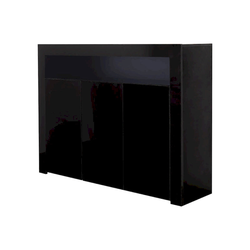 Sideboard Storage Cabinet High Gloss with LED Light
