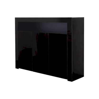 Sideboard Storage Cabinet High Gloss with LED Light